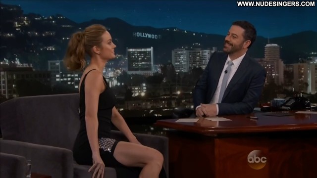 Brie Larson I Jimmy Kimmel Live Doll Blonde Posing Hot Celebrity