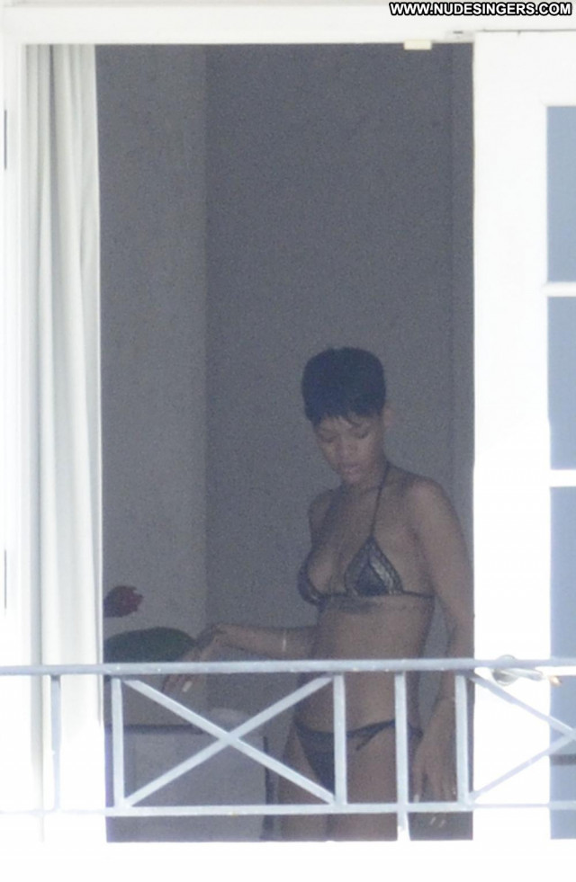 Rihanna The Door Posing Hot Beautiful Bed Ass Celebrity Bikini Babe