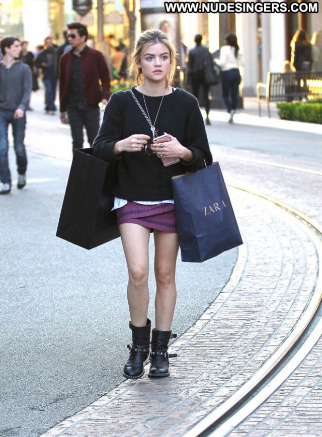 Lucy Hale West Hollywood Beautiful Posing Hot Celebrity Shopping Babe