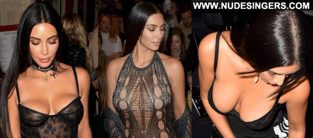 Kim Kardashian No Source Babe Beautiful Cleavage Posing Hot Celebrity