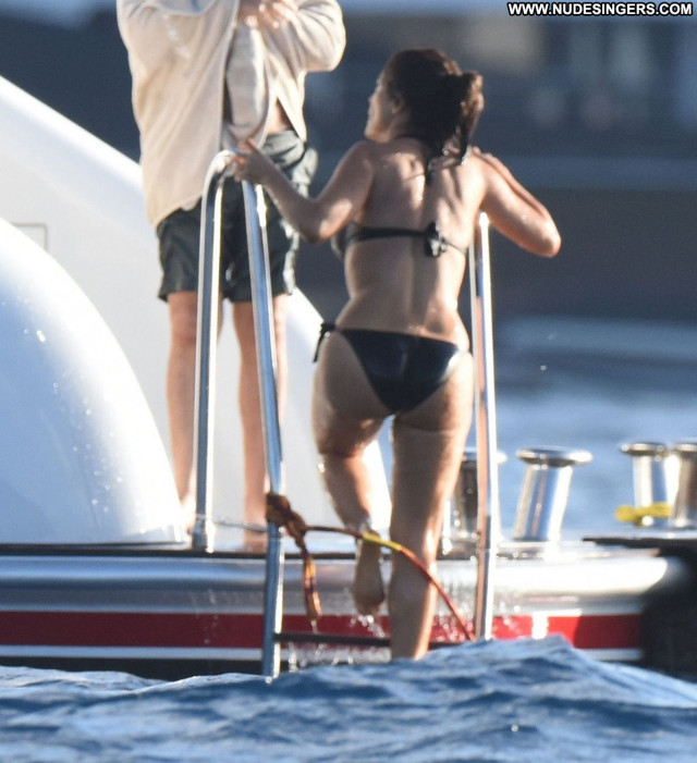 Salma Hayek No Source  Beautiful Yacht Posing Hot Babe Bikini