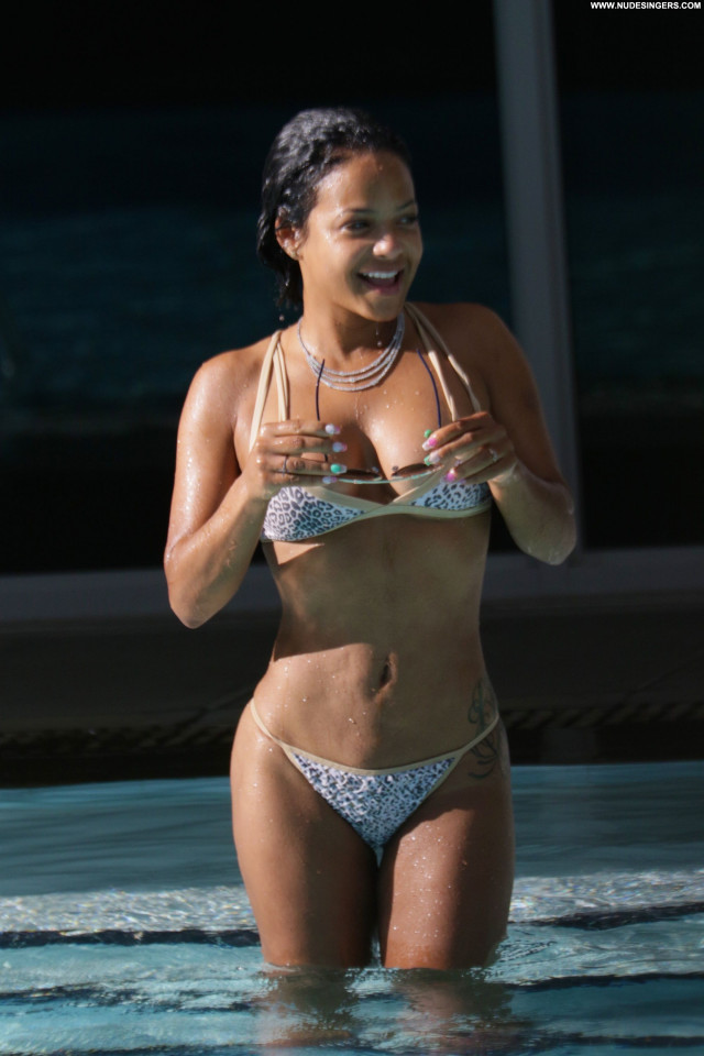 Christina Milian No Source Paparazzi Singer Beautiful Snapchat Bikini