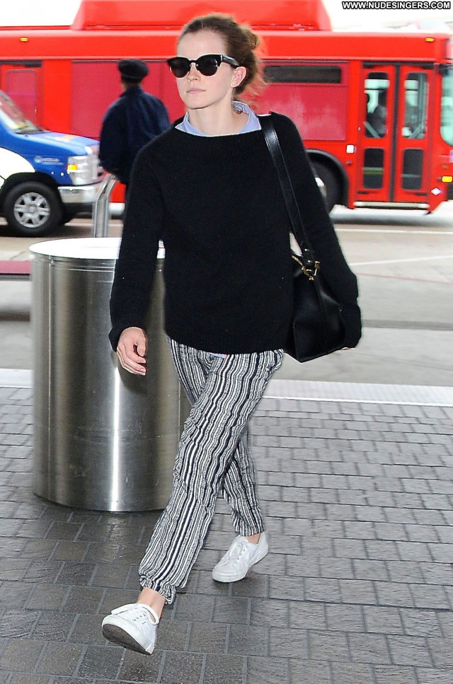 Emma Watson Lax Airport Babe Celebrity Posing Hot Beautiful Lax
