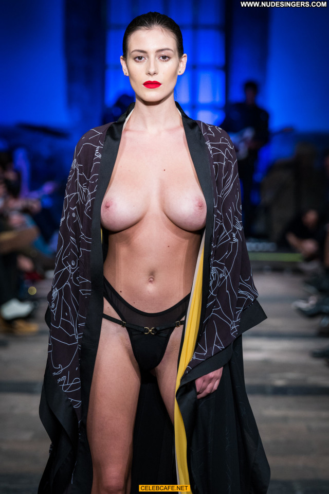 Alejandra Guilmant Mercedes Benz Fashion Week Babe Topless Posing Hot