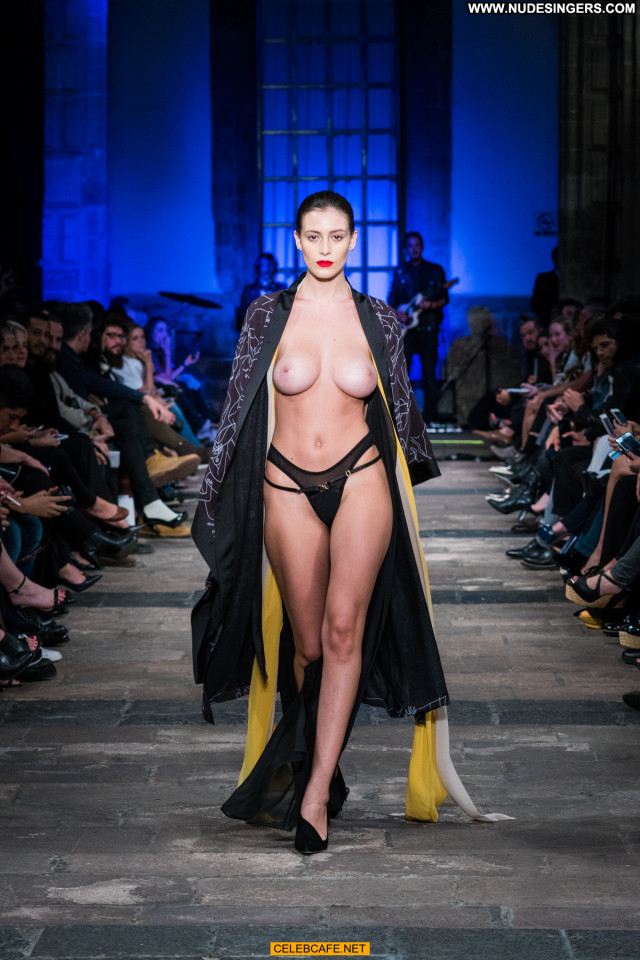 Alejandra Guilmant Mercedes Benz Fashion Week Posing Hot Toples Babe