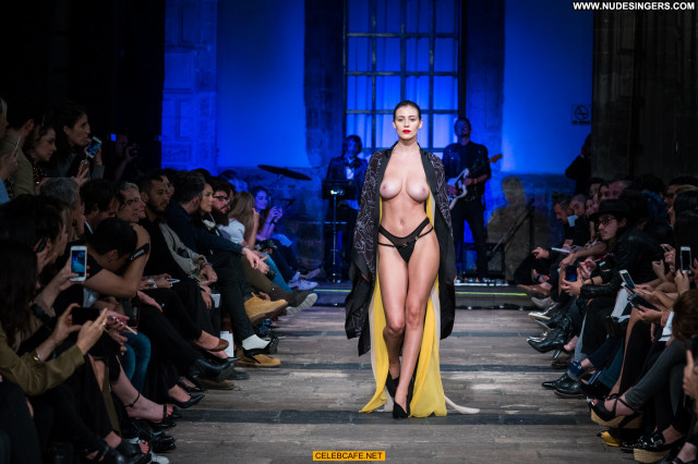 Alejandra Guilmant Mercedes Benz Fashion Week Posing Hot Topless