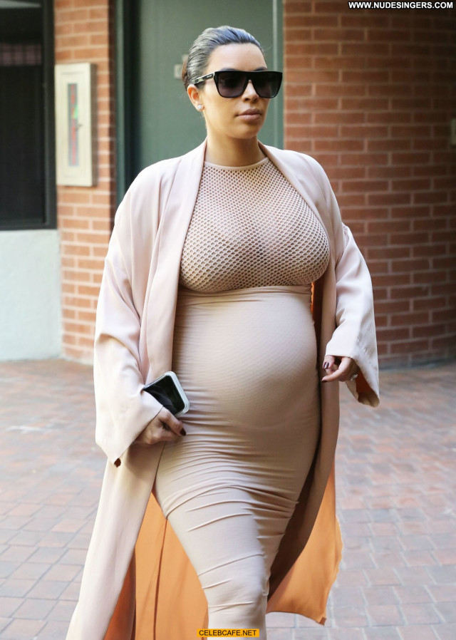 Kim Kardashian Beverly Hills Beautiful Pregnant Posing Hot Babe
