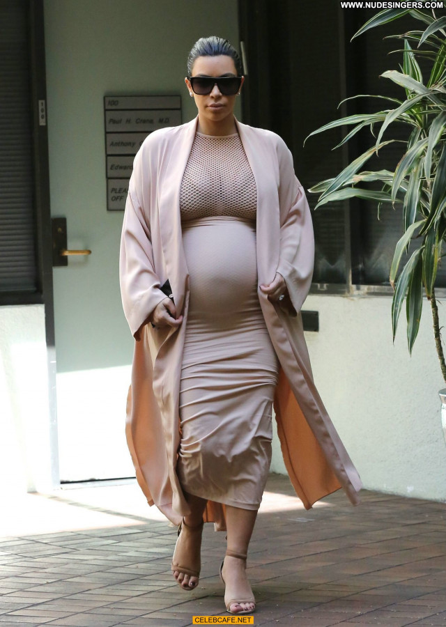 Kim Kardashian Beverly Hills Babe Pregnant Beautiful Posing Hot