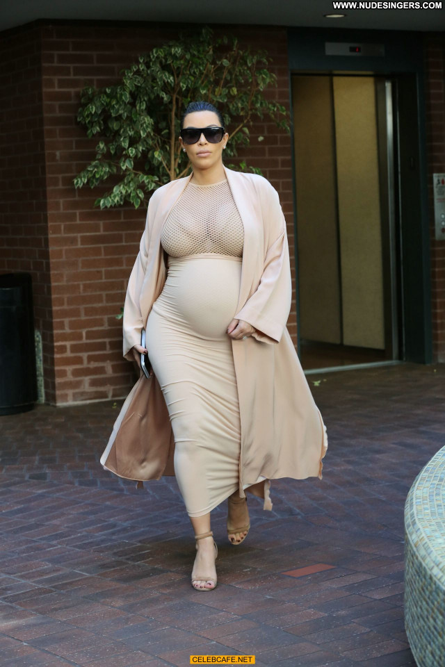 Kim Kardashian Beverly Hills  Posing Hot Beautiful Celebrity Pregnant
