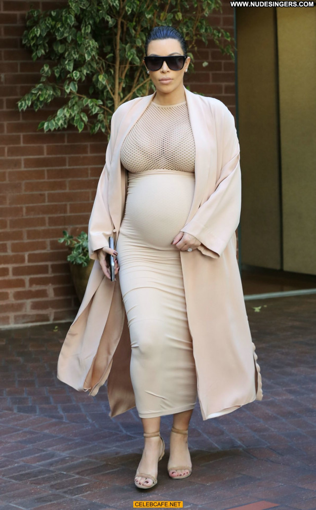 Kim Kardashian Beverly Hills Pregnant Beautiful Babe Posing Hot