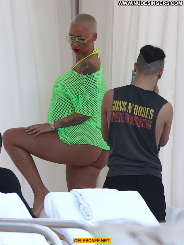 Amber Rose The Pool See Through Posing Hot Bikini Celebrity Babe