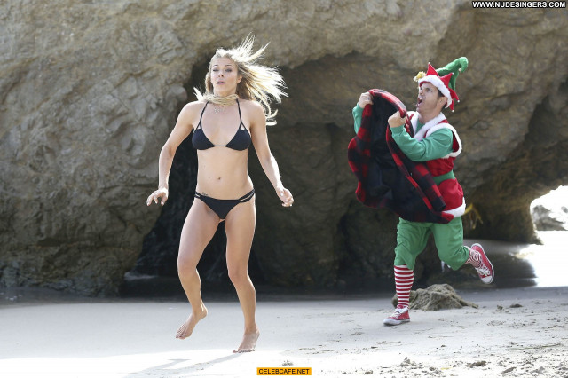 Leann Rimes Malibu Beach Mali Posing Hot Beach Black Babe Malibu