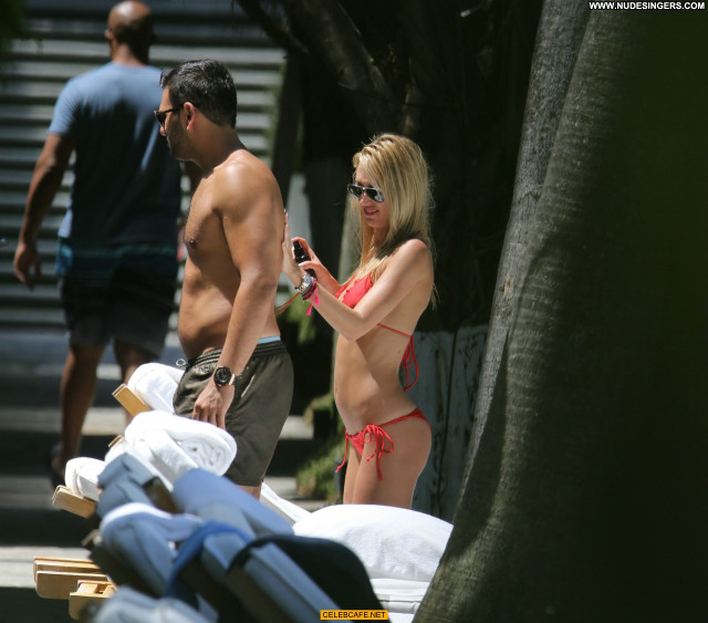 Lauren Stoner Beautiful Celebrity Poolside Bikini Posing