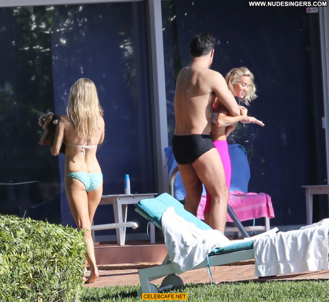 Joanna Krupa Miami Beach  Celebrity Pool Babe Bikini Beach Posing Hot