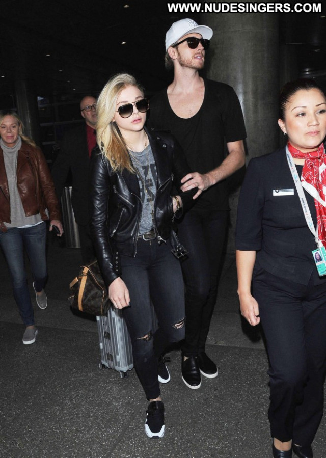 Chloe Moretz Lax Airport Lax Airport Celebrity Jeans Paparazzi Babe