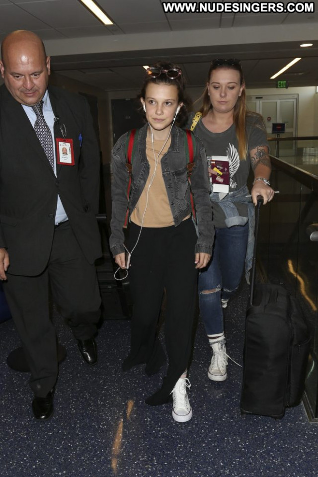 Millie Bobby Brown Lax Airport Babe Celebrity Angel Los Angeles