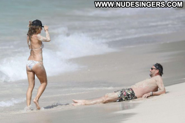 Heidi Klum The Beach Celebrity Babe Beach Bikini Beautiful Posing Hot