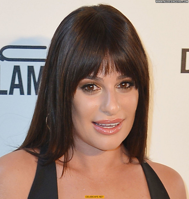 Lea Michele No Source Nipple Slip Celebrity Posing Hot Party Babe