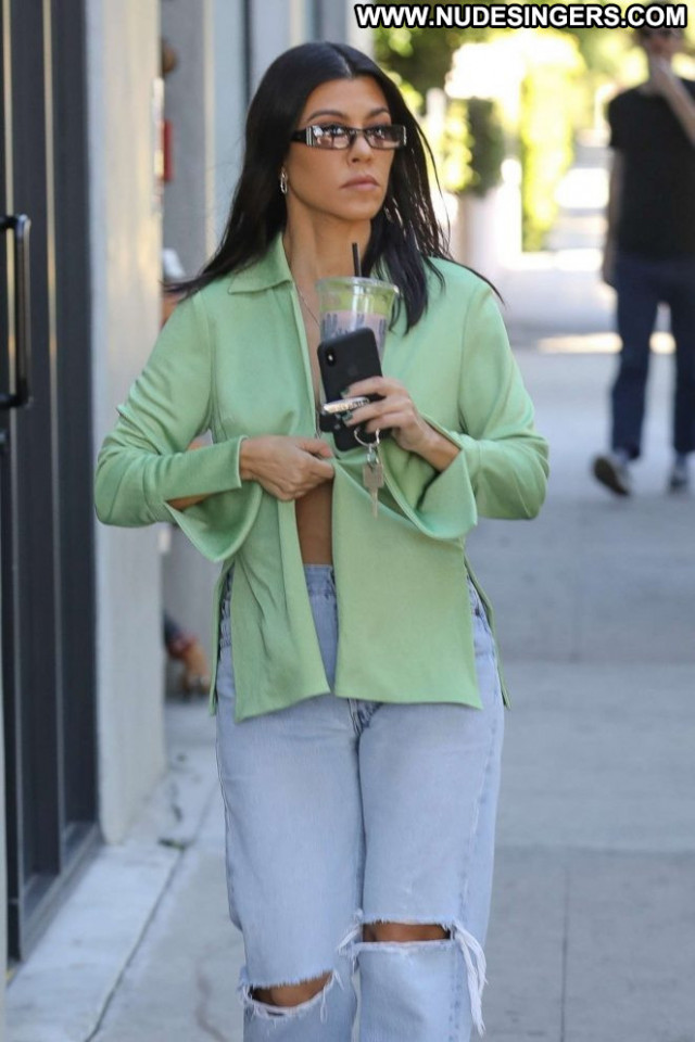 Kourtney Kardashia West Hollywood  Jeans Paparazzi Celebrity Babe