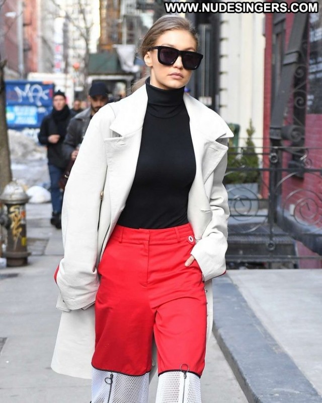 Gigi Hadid No Source Pants Paparazzi Babe Posing Hot Nyc Beautiful