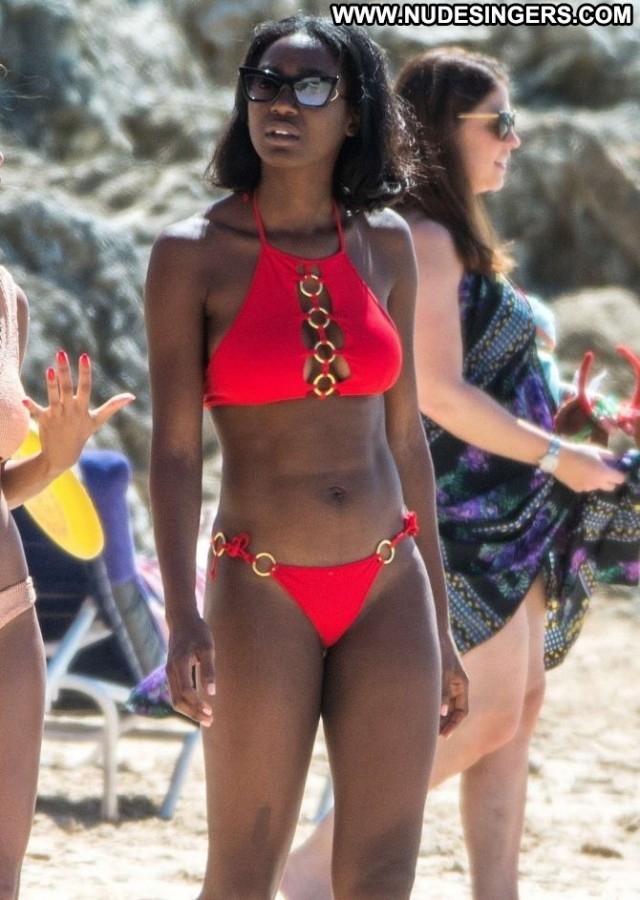 Mouna Traore The Beach Posing Hot Bikini Paparazzi Babe Beach