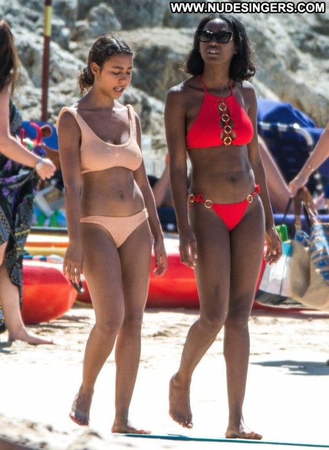 Mouna Traore The Beach Bikini Bar Babe Posing Hot Beach Paparazzi