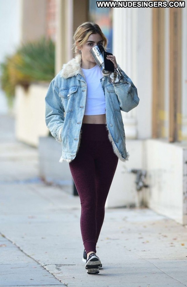 Lucy Hale Los Angeles Paparazzi Celebrity Beautiful Gym Los Angeles