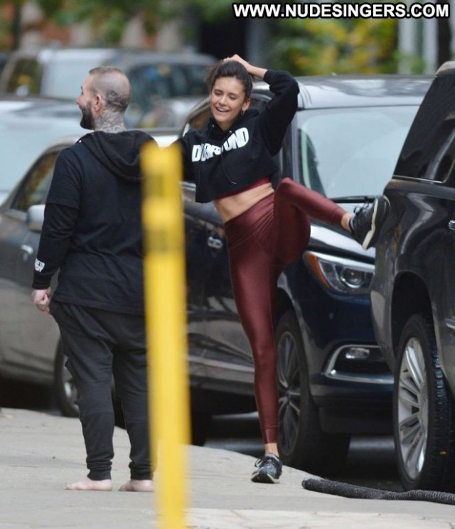 Nina Dobrev New York Gym Babe Posing Hot Celebrity Paparazzi