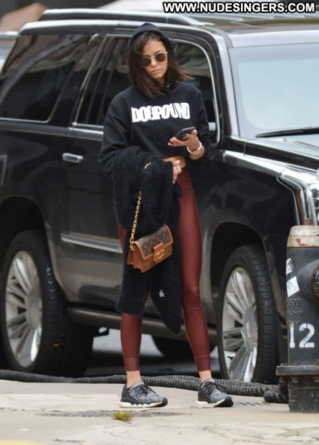 Nina Dobrev New York Babe Gym Beautiful Celebrity New York Posing Hot