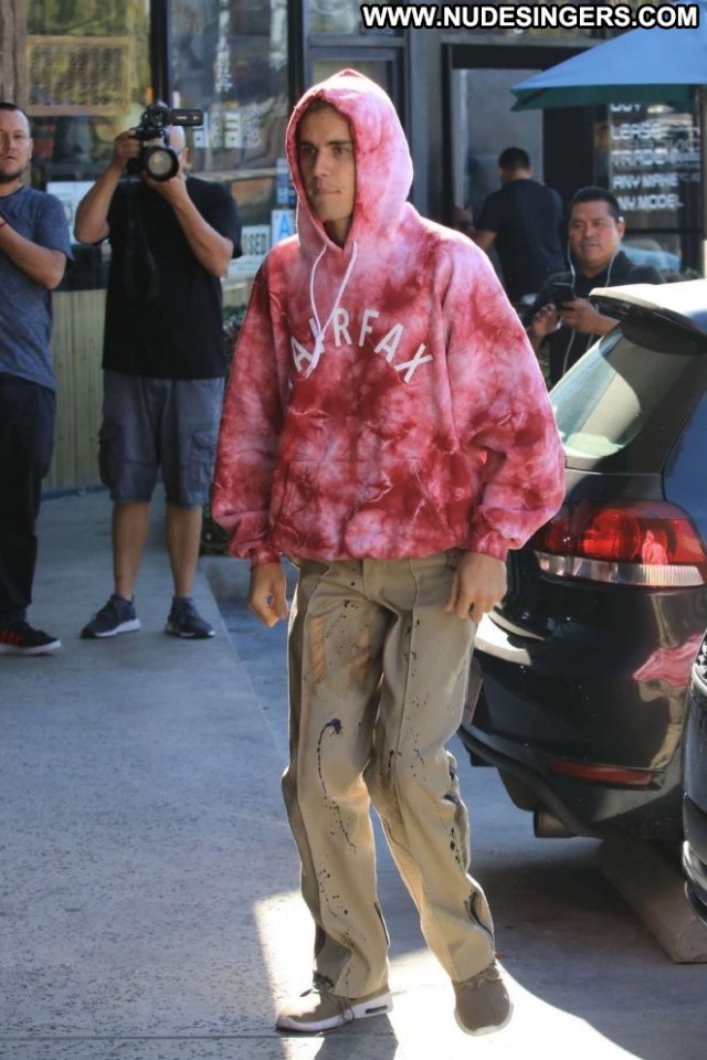 Justin Bieber Los Angeles Celebrity Posing Hot Paparazzi Babe Los