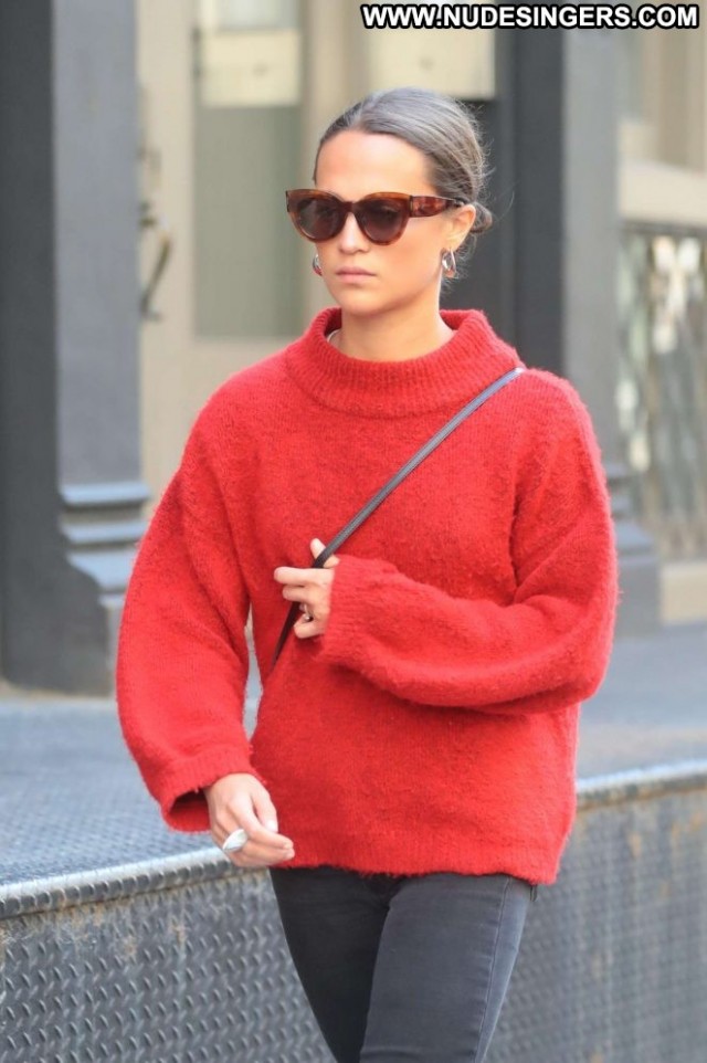 Alicia Vikander New York New York Celebrity Babe Posing Hot Paparazzi