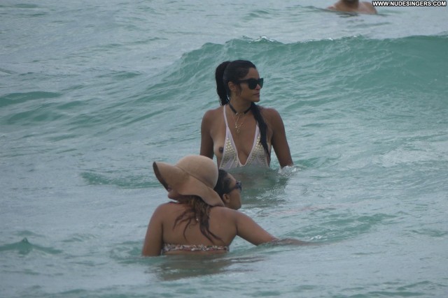 Claudia Jordan Miami Beach  Ocean Nip Slip Celebrity American