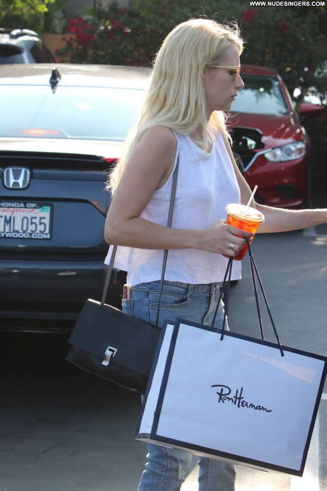 Emma Roberts West Hollywood Celebrity Paparazzi Babe Candid Posing