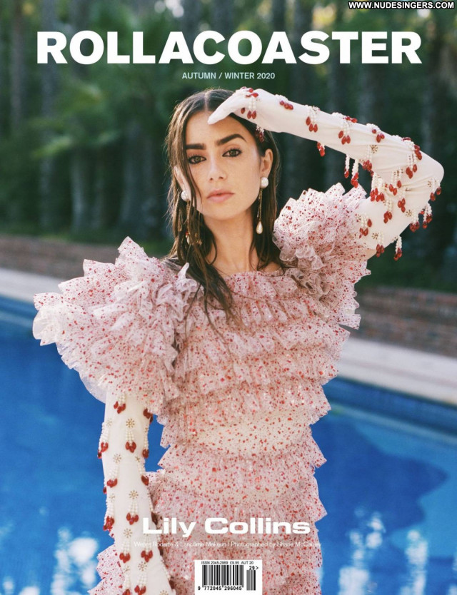 Lily Collins No Source Paparazzi Beautiful Posing Hot Celebrity Babe